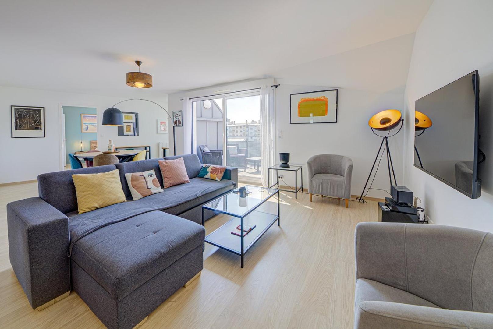 Le Maginot, T4 De Standing, Terrasse Et Parking Appartement Rennes Buitenkant foto